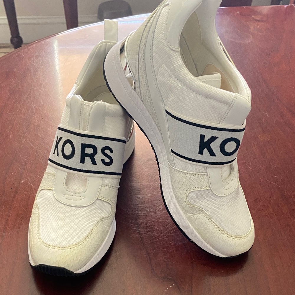 Michael Kors White and Black Women's Sneakers